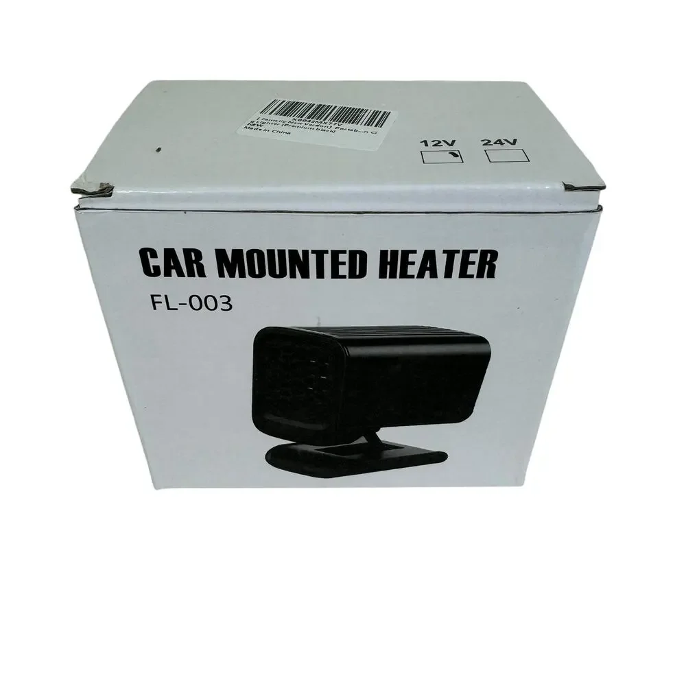 New In Box Deeyota Black Car Mounted Heater Multifunction Folds Rotates 360 12V - Picture 6 of 8